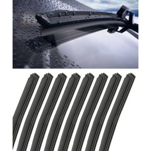 Flaconi 8PCS Balais D'essuie-Glace pour Voiture,28” Caoutchouc Essuie Glace, Windscreen Wipers,Balais D'essuie Gglace,Caoutchouc Essuie Glace,Compatible Avec Tous les Principaux Modèles (shenhua auto, neuf)