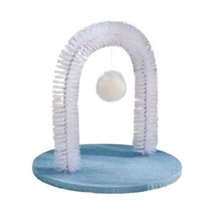 Étrille pour Chats - Arche de Toilettage Griffoir Massage Visage Brosse Anti-Peluche,Brosse Anti-Peluche Enlève Poils Morts et Poste de Frottage pour Intérieur Balcon (M-che, neuf)