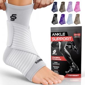 Sleeve Stars Chevill&egrave;re de Maintien Sport - Noir, Chevill&egrave;re Entorse I Attelle Cheville Entorse I Tendinite Tendon d&rsquo;Achille I Chevilli&egrave;re Ligamentaire, Strapping, Compression pour Homme et Femme (SLEEVE STARS, neuf)