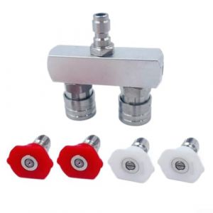 Nettoyeur haute pression double buse avec fonction de connexion rapide, pour &eacute;tendre vos capacit&eacute;s de nettoyage ext&eacute;rieur jusqu'&agrave; 5000 PSI (Shop-Garden, neuf)