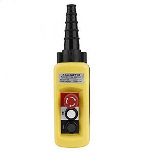 Interrupteur de commande de conduite à 2 boutons XAC-A2713 avec bouton d'arrêt d'urgence arrêt d'urgence haut bas bouton de levage interrupteur à bouton-poussoir pour poste de commandde grue (Luoyuuk, neuf)