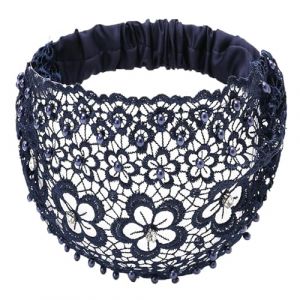 Bandeau en dentelle &ndash; Large bandeau en dentelle florale | Bandeau &eacute;lastique en dentelle florale | Accessoires pour cheveux pour femmes et filles, &eacute;charpe de cheveux &eacute;l&eacute;gante pour yoga, gym, sport (guronl, neuf)