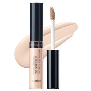 THESAEM Cover Perfection Tip Concealer SPF28 PA++ 6.5g #1 Clear Beige - Correcteur liquide multi-usage, maquillage &agrave; couverture compl&egrave;te pour l'acn&eacute;, les taches sombres, l'hyperpigmentation (the SAEM EU, neuf)