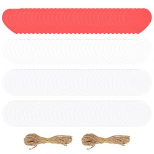 FIMWOLZ 120 Étiquettes Cadeaux en Papier Kraft, Forme Cœur, Ronde, Fleur, avec 16 m de Ficelle, Étiquettes pour Bricolage, Cadeaux de Mariage, Noël (congyuyang, neuf)