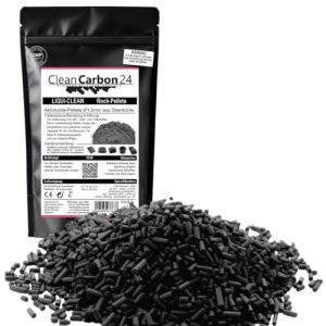 2,5L CleanCarbon24&reg; Microgranul&eacute;s de Charbon Actif &Oslash;1,5 mm | Filtre Liquide et Anti-odeurs | Charbon Actif pour r&eacute;frig&eacute;rateur, Aquarium, Bassin, Refroidisseur &agrave; vin | HAUTEMENT Actif & Granul&eacute;s Fins (CleanCarbon24 Powered by Clean Process GmbH, neuf)