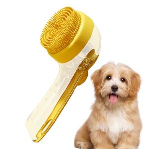 Brosse De Massage Pour Bain, Brosse De Toilette Ergonomique À Manche Long Doux, Pour Chats Et Chiens Poils Longs Courts Voyage Maison (slemtika, neuf)