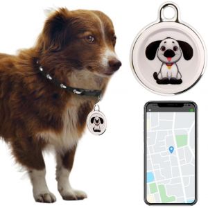 Starnearby Collier GPS pour Animaux Anti-Fugue Anti-Perte, Traceur GPS Chat, Traqueur GPS Chien, Suivi en Temps Réel, Localisateur GPS Animaux pour Chat et Chien (Chien A) (Pasercvxzoreso, neuf)