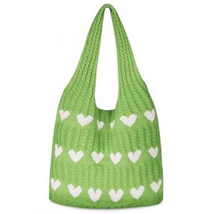 Aucuu Sac Fourre Tout Femme en Crochet, Sac Fourre-Tout en Crochet pour Femme, Sacs &agrave; Main Tendance en Tricot, Sacs &agrave; Bandouli&egrave;re Pour Femmes Ajour&eacute; Crochet pour le Shopping et la Vie Quotidienne (Aucuu&reg;-EU, neuf)