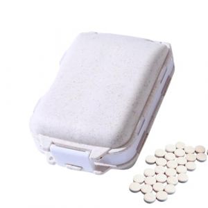 Organisateur de pilules, boîte à pilules - boîte à pilules de voyage à 8 compartiments et 3 couches - Pilulier pliable, boîte à pilules pour contenir un petit récipient à pilules pour Moxeupon (Facynde, neuf)