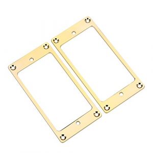2 pièces métal Humbucker cadre de ramassage anneaux de montage pièces de rechange accessoires d'instruments de musique pour guitare électrique ramassage(Or),Accessoires De Jeu (Yulinnet, neuf)