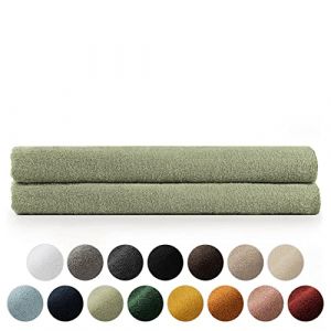 Blumtal - Serviette Sauna Vert Pastel - Serviette De Sauna en Coton 80x200 - Serviette De Bain 80x200 - Lot De 2 - Certifié Oeko-TEX® (Everbrent, neuf)