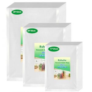 Rshuhx Sac Sous Vide Sous Vide Alimentaire 200&micro;m Sachet Sous Vide 17 x 25cm 20 x 30cm 28 x 40cm 80pcs pourToutes Machines Emballer Sous Vide et Sacs Cong&eacute;lation Viande L&eacute;gume R&eacute;frig&eacute;rateur Cuisine (newlnguk, neuf)