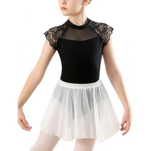 SEAUR Robe de Danse Tutu Enfant Justaucorps avec Jupe Tutu Danse Ballet Classique Enfant Justaucorps de Gym Danse Classique Fille 170(150-160cm) (MANDIGLO, neuf)
