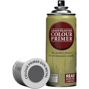 The Army Painter Colour Primer Spray Acrylique Couleur Gun Metal de 400ml, Apprêt pour la Peinture de Figurines (The Army Painter, neuf)