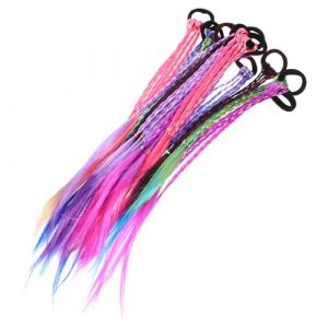 OUNONA 12 pièces Extensions de Cheveux Tressés Haute Température Élastiques Colorés pour Uniques et (Gustell, neuf)