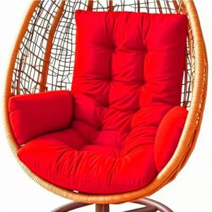 AQIGR Coussin Fauteuil Suspendu, Coussin de Jardin, Coussin de Remplacement pour Chaise D'oeuf Suspendue Intérieur et Extérieur, Coussin Balancelle, pour Terrasse, Jardin(Rouge) (AMZGRZ, neuf)