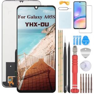 YHX-OU 6.7" Noir Kit Écran LCD pour Samsung Galaxy A05s SM-A057G SM-A057F SM-A057M Écran Complet Tactile LCD Display de Rechange avec Film de Protection D'écran et Outils (YHX-OU, neuf)