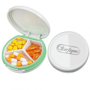 Serfeymi Pilulier, Imperméable Pilulier Portable, Mini Pilulier En Plastique à 3 Compartiments, Boîte De Rangement De Pilules Pour Le Stockage De Vitamines, De Médicaments Et Plus Encore (Serfeymi, neuf)