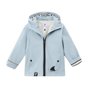 La-haut kids Manteau Imperm&eacute;able unisexe fille gar&ccedil;on avec Doublure Ray&eacute;e sur capuche, int&eacute;rieur polaire fleece, Fermeture &Eacute;clair, style cir&eacute; marin (FR/ES, &Acirc;ge, 2 ans, Taille normale, Bleu) (La haut, neuf)