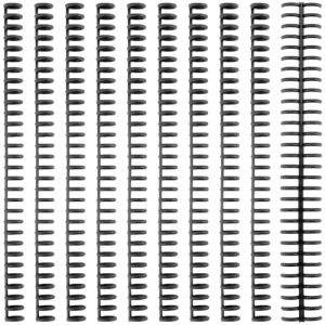 GORGECRAFT 12 Peigne de Reliure &agrave; 30 Anneaux en Plastique Noir Machine &agrave; Bobine &agrave; Fil Double Spirale Classeur de Livres D&eacute;coupable Ajout de Pages pour Document Cahier Cr&eacute;ation de Fichiers 12mm (GORGECRAFT FR, neuf)