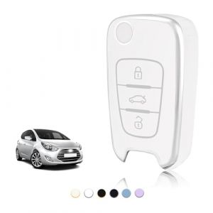 TOOMUME Coque Cl&eacute; TPU, Etui Cl&eacute; &Eacute;tui Cl&eacute; Adapt&eacute; pour Hyundai i10 i20 i30 i40 ix20 ix30 ix35 Elantra Avante Kia Sportage Rio Ceed Picanto, Couvre Clef Cache Cle Voiture Tel&eacute;commande - Flip Key (TOOMUME, neuf)