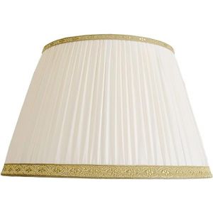 LUCECLASS | Abat-jour abat-jour remplacement chapeau pour lampe ronde nouveau pliss&eacute; ivoire cr&egrave;me tissu boucl&eacute; tissu fait &agrave; la main Made in Italy cousu &agrave; la main (45 CM ATTACHE E27) (luce class, neuf)