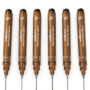 Uni Pin Lot de 6 stylos &agrave; dessin Fineliner &ndash; Encre s&eacute;pia &ndash; Pointe pinceau (OMGHC., neuf)
