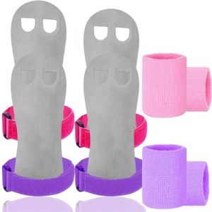 FINGER TEN Gants Gym Enfant Lot de 2 avec Soutien du Poignet, Poign&eacute;es de Gymnastique Prot&egrave;ge Paumes pour Barre Fitness Exercice Sport l&rsquo;Entra&icirc;nement (Pourpre-Roses, XS) (Finger Ten Golf Shop, neuf)