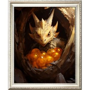 Kit de point de croix 11CT 3 brins – meme kit de démarrage de broderie pré - imprimée canevas kit complet adulte ou enfants pour les debutants - Le petit dinosaure 34x43cm (Leihai Trade, neuf)