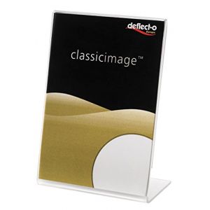 Deflecto Porte-affiches inclin&eacute;s en plastique format A8 (lot de 10) pour d&eacute;pliants, affiches et menus (Deflecto Europe, neuf)