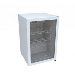 METRO Professional Réfrigérateur à boissons GSC2125, plastique/métal/verre, 54.5x54x84cm, 118 L, froid ventilé statique, avec serrure, blanc (Gastro & Office, neuf)