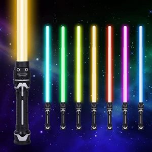 OSDUE Sabre Laser, Lightsaber, 7 Couleurs Sabre Lumineux, Epées Laser à LED avec Son, Costume d'halloween, Articles de Fête, Cadeaux, Combattants et Guerriers de la Galaxie, Jouet de Cosplay?D Forme (PLUM-MARKETING, neuf)