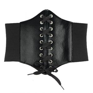 HANERDUN Ceinture Corset pour Femme Cuir Corset &agrave; Lacets Ceinture &Eacute;lastique Ceinture R&eacute;tro Cinch Quatre Tailles - Blanche - Taille L (AYOZI, neuf)