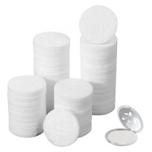 Lot de 100 tampons de recharge ronds pour diffuseur d'huiles essentielles, mini diffuseur de parfum en microfibre non parfum&eacute; pour humidificateur, purificateur d'air, maison, voiture (blanc) (Keep word, neuf)