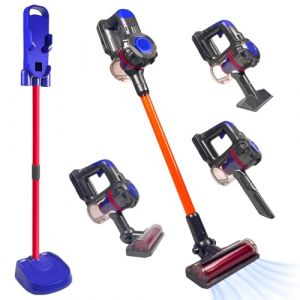 BAYMI Aspirateur Enfant Fonctionnel 3-en-1 – Aspirateur Jouet avec Aspiration Réelle, Jouet Éducatif Montessori pour Un Jeu d'Imitation Réaliste dès 3 Ans (BeiLm US, neuf)
