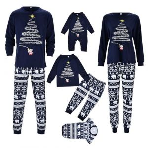 MOVAWAKY Pyjamas Famille Noel,Ensemble Noel Famille Pyjamas De NoëL pour La Famille Et Le GarçOn Pyjama Noel 3 Ans Deguisement Noel Ensemble Fille BéBé Tenue Garcon Noel Costume PèRe NoëL 6XL (MOVAWAKY, neuf)