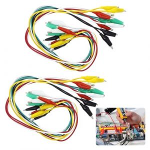 Pince Crocodile, 20 pi&egrave;ces Pince Crocodile Electrique, Pince Crocodile &eacute;lectricit&eacute;, Petite Pince Crocodile Electrique, Pince Crocodile pour C&acirc;ble, pour Industriel, Voiture, 5 couleurs. (AMAAL ABD LIMITED, neuf)