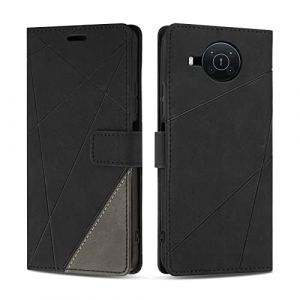SONWO Etui Coque pour Nokia X10 / Nokia X20, Protection Housse en Cuir PU Portefeuille Livre pour Nokia X10 / Nokia X20, Emplacements Cartes, Noir (SONWO EU STORE, neuf)