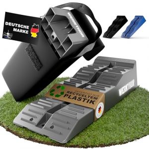 WERKTHOR Cales pour Camping-Car (Gris) - [Jeu de 2] Cales Stables pour Caravanes et Camping-Cars | Cales pour Camping-Car pour Une Mise à Niveau Sûre [<5t] - pour Toute Surface - Sac Inclus (Kindaholz, neuf)