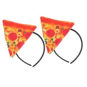 BESTYASH Bandeau Pizza 2 Pièces Accessoires de Costume de Fête Décorations Restauration Rapide Chapeau pour Garçon et et Adultes Journée Chapeau Halloween Chef Italien (Feast of Yan, neuf)