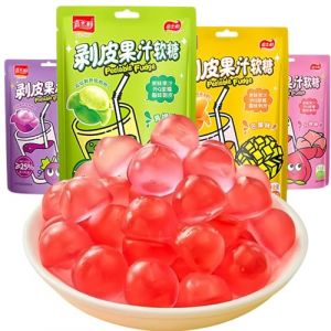 Bonbon épluché à la mangue blanche à la pêche 68 g/paquet 30 % de jus de bonbons doux pelés bonbons doux bonbons sains desserts de mariage bonbons bonbons prêts à manger collations aux fruits (4 (GOOD FOOD-FENG, neuf)