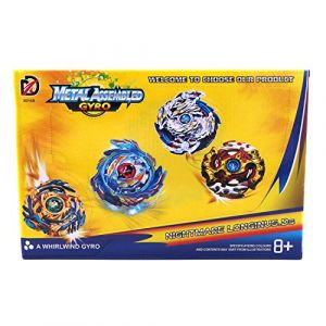 POFET Battle Burst 4D Set avec Lanceur Battling Tops Spinning Tops Storm Gyro Metal Fusion Battling Top Set Starter Set pour Enfant (POFET EU, neuf)
