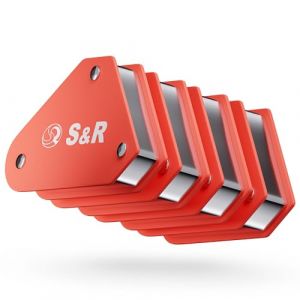 S&R 4 Mini Aimant de Soudure Angle - Positionneur Equerre Magn&eacute;tique de Soudage Lot de 4 Aimant Soudeur 58 x 50 mm avec angle 45&deg;, 90&deg;, 135&deg; (Werkzeugbar, neuf)