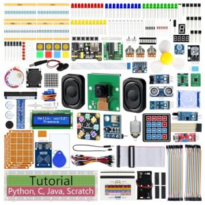 Freenove Complete Starter Kit for Raspberry Pi 4 B 3 B+ 400, Python C Java Scratch Code, 708-Page Tutorial, 138 Projects, 386 Items, Camera Speaker Sound Sensor (Raspberry Pi Not Included) (Freenove-EU, neuf)