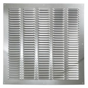 Grille d'a&eacute;ration 50 x 50 cm en m&eacute;tal galvanis&eacute; avec moustiquaire - Grille d'aspiration (50 x 50 cm) (BORN 1, neuf)