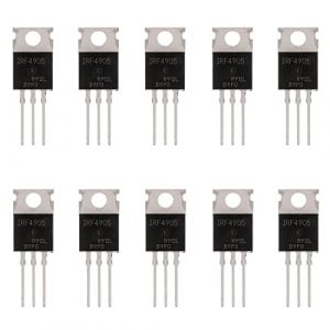 BOJACK IRF4905 MOSFET Transistors IRF4905S 74 A 55 V MOSFET de puissance à canal P TO-220AB (paquet de 10 pièces) (BOJACK, neuf)