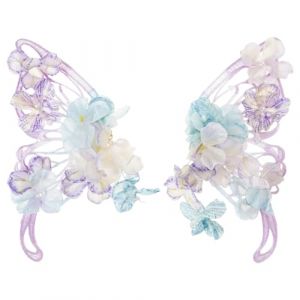 Pince à cheveux papillon en soie faite à la main élégante Costume de Han Barrettes à cheveux avec fleur à franges pour costume de scène (DawenYIsheng, neuf)