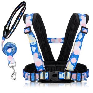 TAOPE Harnais de Marche et R&ecirc;nes de S&eacute;curit&eacute; Enfant, Anti perdu & Harnais de S&eacute;curit&eacute; R&eacute;glable pour Enfants Jouant, Activit&eacute;s Parents-enfants, Filles Gar&ccedil;ons Sports de Plein Air - Bleu (GD LUCK, neuf)