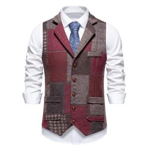 G&eacute;n&eacute;rique Gilets Sans Manche Homme Fete de Noel Joyeux Pere Noel Gilets de Noel Cravate Mouchoir Gilet Ensemble de Costume (anghz, neuf)