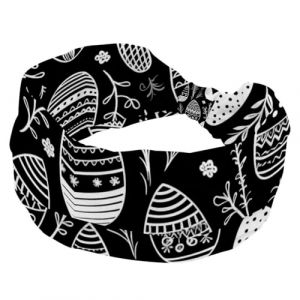 Bandeau tendance pour femmes et filles - Motif &oelig;uf de P&acirc;ques - Lapin noir et blanc (ocenuttldat, neuf)